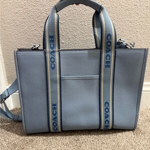 COACH Blue Leather Tote Large | Smith Tote